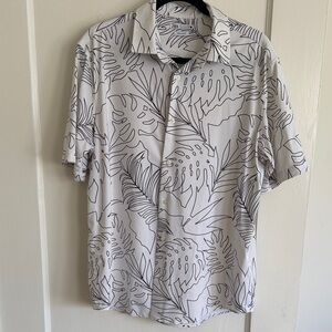 Zara Monochrome Leaf Print Shirt